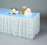 White Lace Plastic Table Skirting