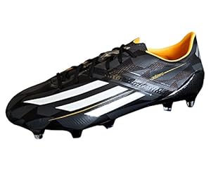 adidas adiZero F50 SG Men's Soccer Boots, Black/Grey/Orange, US11.5