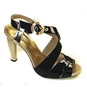 MICHAEL KORS McLane Patent Heel Sandal Black