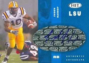 Joseph Addai Autographed/Hand Signed football card (LSU) 2006 SAGE HIT Rookie #A30