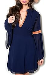 Sexy Polyester Plunging Neck  Dress