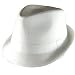New 100% Cotton Pinstripe Stingy Fedora Trilby Hat White - Large / Extra Large
