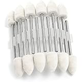 uxcell&reg; Mandrel Mounted White Conical Felt Point Polishing Tool