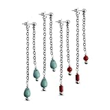 Sterling Duo of Dangle Earrings w Red Coral and Turquoise
