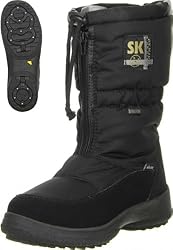 VISTA Damen Winterstiefel Winterboots Eiskrallen schwarz, Größe:42;Farbe:Schwarz