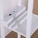 Brightech - Maxwell USB Shelf Floor Lamp - Mood Lighting for your Living Room and Bedroom - Shade Diffused Light Source in a Natural Wood Frame with Open-Box Shelves - Orchid White