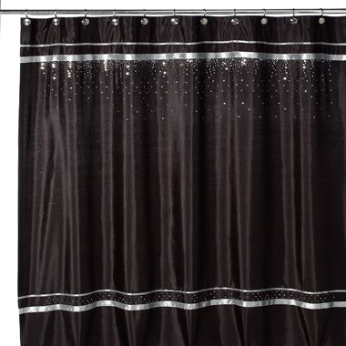 Croscill Black Glow Shower Curtain
