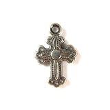 Byzantine Mini Stainless Steel Cross Pendant on Cord Necklace