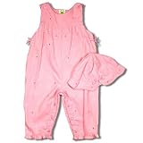 baby Girl I'm So Sweet Pink Cord Overalls and Hat