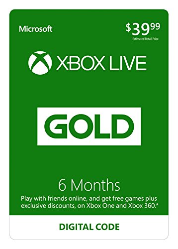 Xbox Live 6 Month Gold Membership (Digital Code)