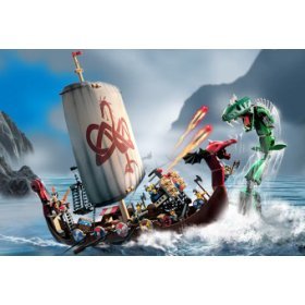 Lego Stories and Action Vikings: Viking Ship Challenges the Midgard Serpent (7018)