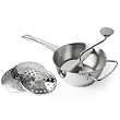HIC 2-Quart Stainless Steel Food Mill with 3 Discs