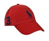 Polo Ralph Lauren Big Pony Hat Cap Red with Navy pony