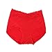 Ochine Women's Modal Mid Waist Sexy Lace Floral in Carry Buttock Briefs Underwear