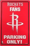 Houston Rockets Fans Parking Only Sign NBA Licensed