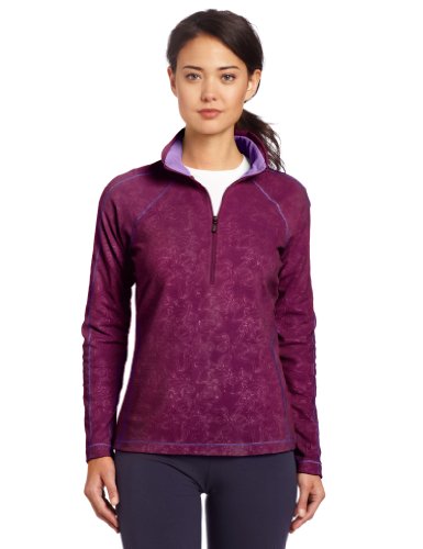 White Sierra Women's Embossed Alpha Fleece Top (Deep Purple, Medium)