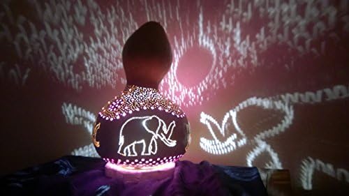 Large Handmade Elephant Theme Gourd Lamp Suitable for Nurseries and Children's Room