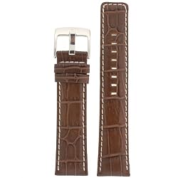 Watch Band Leather Dark Brown Sport Model 28 millimeter Tech Swiss