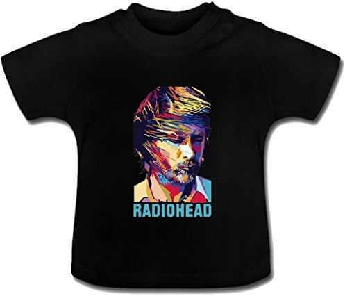 Shangmai Custom Radiohead Baby girls and boys Toddler t Shirt black