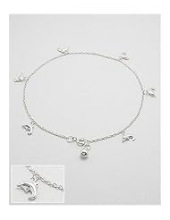 Dolphin Anklet In 92.5 Sterling Silver
