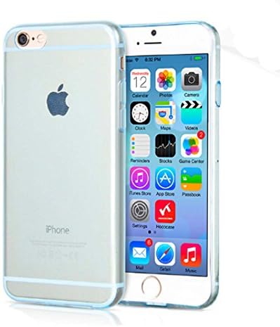 BOYIN IPhone 6(4.7 inches)case,Thin(0.3mm) and transparent TPU protection shell, Scratch-Resistant Clear Slim Fit Cover with Shock Absorbent TPU Hybri Bumper Protection (Blue)