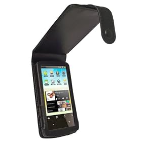igadgitz NOIR Cuir v�ritable Etui Housse pour Archos 32 Android Internet Tablette