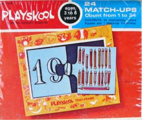 Vintage 1972 Playskool 24ct. Match-Ups