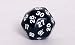 Koplow Opaque d30 Dice, Black with White numbers