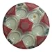 Passover Seder Plate. With FREE 6 Traditional Hebrew / English Haggadah Made in Israel. Made of Glass. Red and Yellow Flower Decopage. Pewter Placement Plaques. Hand Made in Isreal. Approx 14