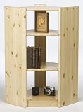 Steens 17914819 Eck-B&uuml;cherregal Axel 100 x 52 x 52 cm Kiefer massiv, natur lackiert