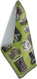 Toddy Gear ISO Crazy Green 5 x 7 Inch Premium Microfiber Smart Cloth, for iPad and Touch Screen Cleaning - Retail Packaging - Green/Gray, 15X7B1905
