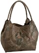 Cleobella Tristyn Distressed Tie-Dye Tote,Army,one size