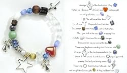 Faith Story Nativity Glass Beaded Bracelet Size Large 7-7.5"