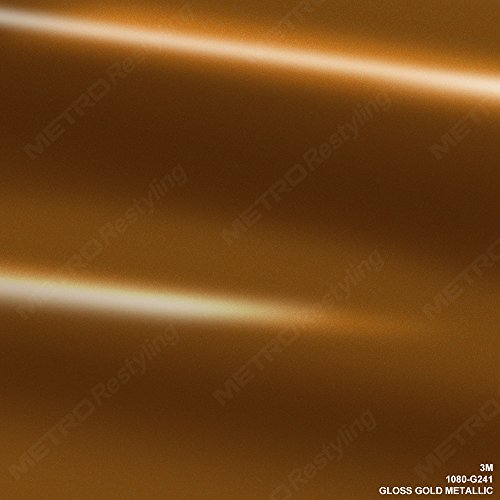 3M 1080 G241 GLOSS GOLD METALLIC 3in x 5in (SAMPLE SIZE) Car Wrap Vinyl Film