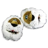 Padders Inc - Infant and Toddler Boys Tiger Slippers, White, Brown