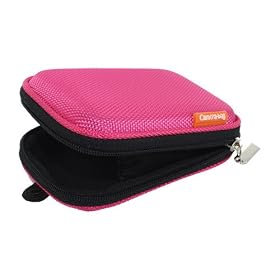 Skque Cemera Case Bag for Canon Sony Nikon Samsung Compact Camera, Hot Pink