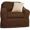 Maytex Piped Suede 2-Piece Slipcover Chair, Brown