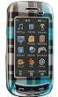 Luxmo Blue Plaid Checker Pattern Snap On Hard Cover Skin Protector Case for AT&T Samsung Impression A877 + Belt Clip