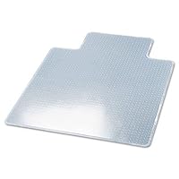 RollaMat Studded Beveled Mat for Med/High Pile Carpet, 45w x 53l, Clear
