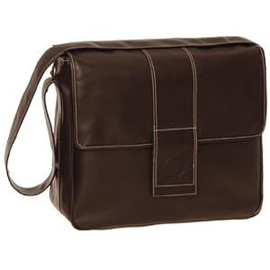 Lassig Messenger Changing Bag in Brown Faux Leather