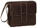 Lassig Fashion Messenger Eco-Friendly Diaper Bag, Faux Leather Brown