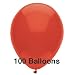 Search : 100 Party Balloons - 11' Round Latex, Real Red