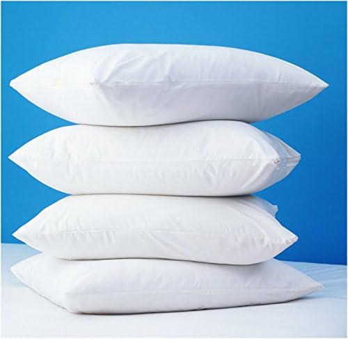 Bargoose 250-tc 100% Cotton Zippered Pillow Protector, Queen