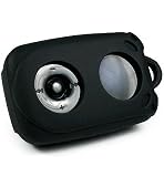 Black Silicone Skin Case Cover for Creative Labs Zen Stone Plus Speaker 2gb & 4gb + FREE Neck Lanyard