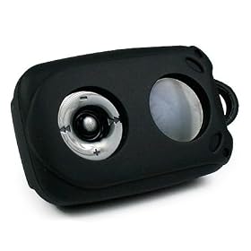 Black Silicone Skin Case Cover for Creative Labs Zen Stone Plus Speaker 2gb & 4gb + Neck Lanyard