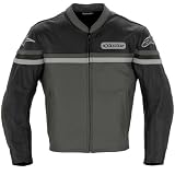 Alpinestars 7-2 Men's Leather Street Motorcycle Jacket - Color: Black, Size: 52