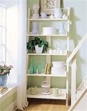 American Drew Camden Antique White Ladder Wall Storage Bookcase