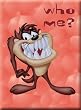 Tasmanian Devil 'Who Me' Refrigerator Magnet