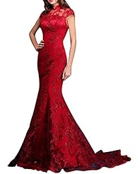 Natural   Waistline Cap Sleeves Fall Mermaid Turtleneck Lace Evening Dress/Tunic 