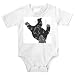 Onesie with accident, falling, bear, black, cub